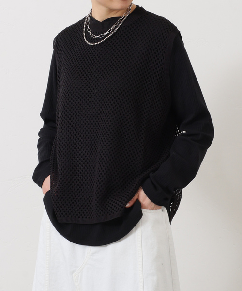 JOURNAL STANDARD LUXE(ジャーナルスタンダード ラックス)の「メッシュアミ ベスト(ベスト・レディース・ホワイト/チャコールグレー/ブラック・FREE)」の11枚目の写真