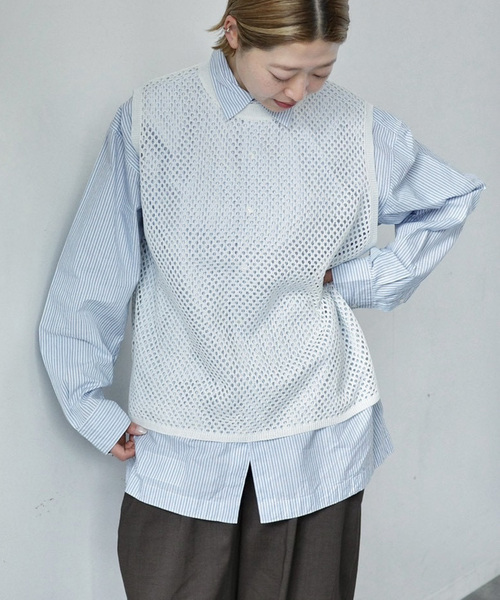 JOURNAL STANDARD LUXE(ジャーナルスタンダード ラックス)の「メッシュアミ ベスト(ベスト・レディース・ホワイト/チャコールグレー/ブラック・FREE)」の18枚目の写真