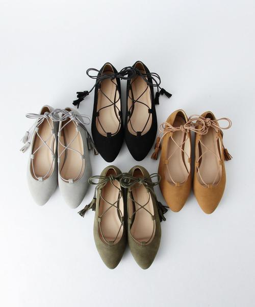 green label relaxing（グリーンレーベルリラクシング）の「KC グラディエーターフラットパンプス◆（パンプス・レディース・ブラック/ライトグレー/ブラウン/オリーブ/ホワイト/シルバー・L(24.5)/S(22.5)/M(23.5)）」の13枚目の写真