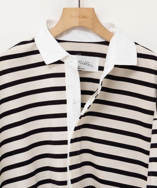 Rie Miller(リエミラー)の「ウォッシャブルBIGシルエットラガーシャツ(Tシャツ/カットソー・レディース・グリーン系その他3/ブラック系その他3/ホワイト系その他4・38)」の10枚目の写真