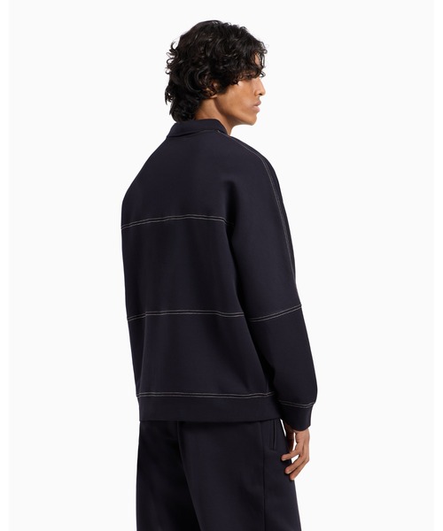 ARMANI EXCHANGE(アルマーニエクスチェンジ)の「【A|X アルマーニ エクスチェンジ】AXロゴ 長袖ポロシャツ(ポロシャツ・メンズ・ダークネイビー/レッド・MEDIUM/X-SMALL/X-LARGE/XX-LARGE/SMALL/LARGE)」の7枚目の写真