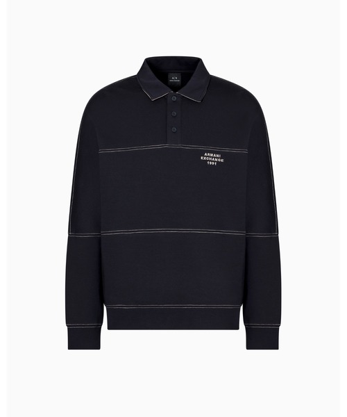 ARMANI EXCHANGE(アルマーニエクスチェンジ)の「【A|X アルマーニ エクスチェンジ】AXロゴ 長袖ポロシャツ(ポロシャツ・メンズ・ダークネイビー/レッド・MEDIUM/X-SMALL/X-LARGE/XX-LARGE/SMALL/LARGE)」の10枚目の写真