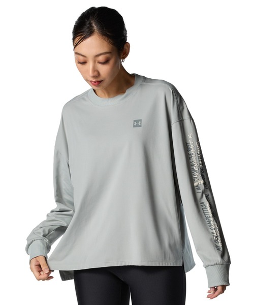 UNDER ARMOUR(アンダーアーマー)の「アンダーアーマー UAモチベート ロングスリーブ Tシャツ(Tシャツ/カットソー・レディース・グリーン/ライトグリーン・L/MEDIUM/LARGE)」の1枚目の写真