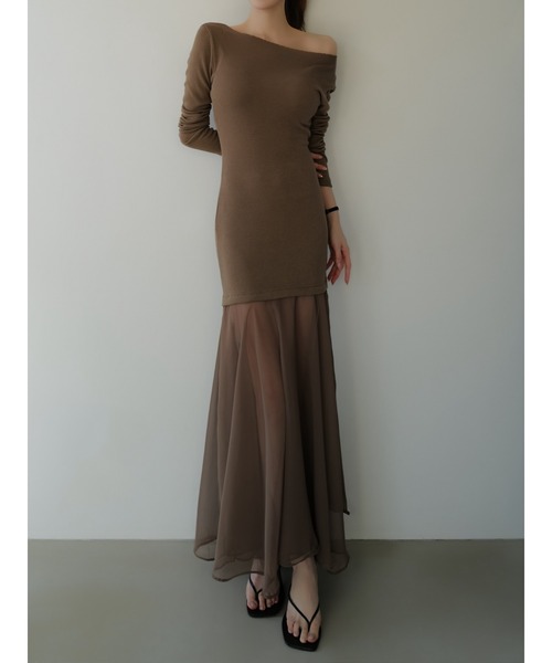 セール】sheer layered maxi dress（ワンピース）｜celon（セロン）の