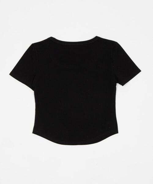 dispark（ディスパーク）の「DISPARK/【26年春夏新作】スタッズネックロゴクロップドT（Tシャツ/カットソー・レディース・ブラック/ホワイト・FREE）」の15枚目の写真