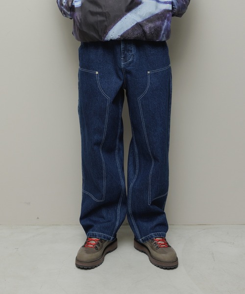 BAL（バル）の「DENIM FAUX STITCH CARPENTER PANT（デニムパンツ・メンズ・ブラック/インディゴブルー・3/2/1）」の3枚目の写真