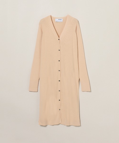 three dots（スリードッツ）の「サンディコットン ロングカーディガン（カーディガン/ボレロ・レディース・ブルー/ベージュ/ブラック/ピンク系その他・S/M）」の4枚目の写真