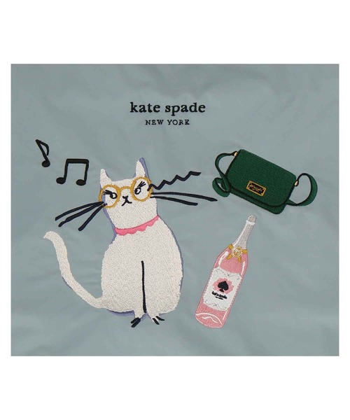 kate spade new york（ケイトスペード ニューヨーク）の「刺繍エコバッグ（トートバッグ・レディース・ブルー・FREE）」の3枚目の写真