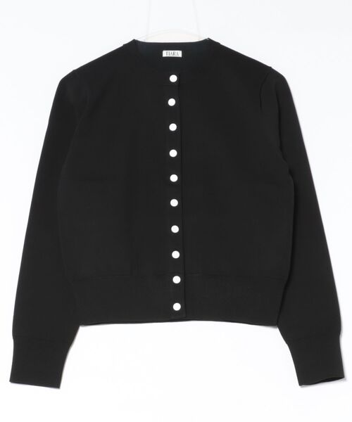 Tiara(ティアラ)の「アクセントボタンカーディガン(カーディガン/ボレロ・レディース・ブラック/ホワイト・FREE)」の2枚目の写真