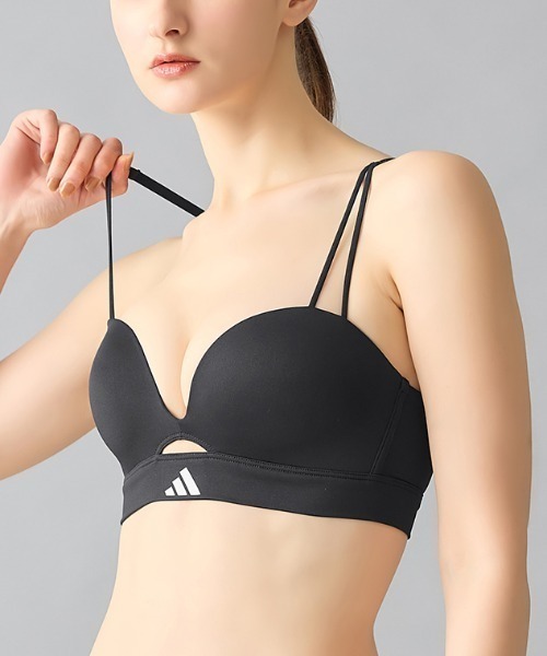 adidas(アディダス)の「adidas/アディダス ノンワイヤーブラ 吸汗速乾(スポーツブラ・レディース・ピンク系その他2/クリーム/ブラック・MEDIUM/LARGE)」の14枚目の写真