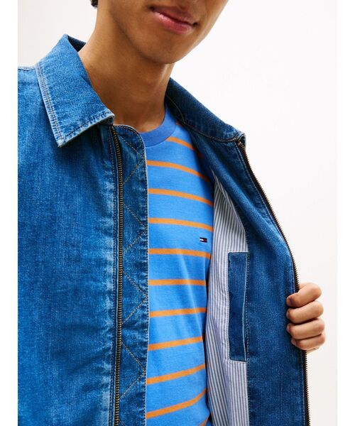 tommy jeans(トミー ジーンズ)の「シャンブレーハリントンジャケット(テーラードジャケット・メンズ・インディゴブルー・X-LARGE/MEDIUM/SMALL/LARGE)」の4枚目の写真