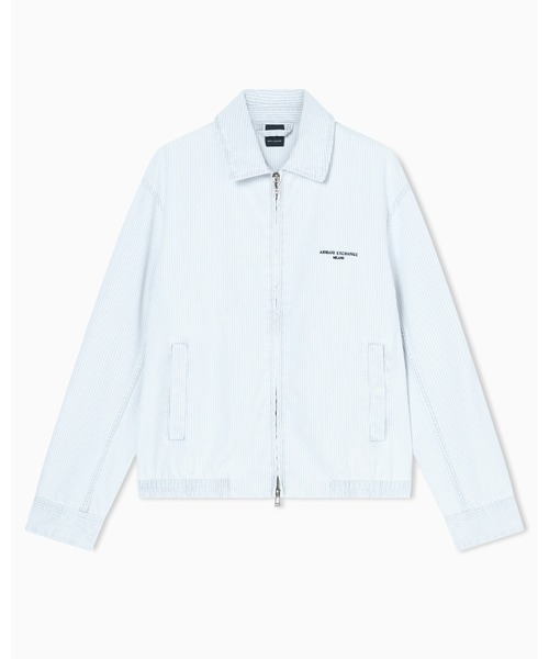ARMANI EXCHANGE(アルマーニエクスチェンジ)の「【A|X アルマーニ エクスチェンジ】ライトブルー ストライプデニムブルゾン(デニムジャケット・メンズ・ライトブルー・X-LARGE/SMALL/MEDIUM/LARGE)」の5枚目の写真