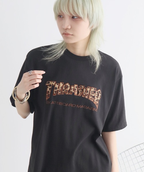 THRASHER(スラッシャー)の「【THRASHER/スラッシャー】アソート柄 アップリケ刺繍 半袖Tシャツ(Tシャツ/カットソー・メンズ・ブラック系その他/ピンク/ブラック系その他2/アッシュグレー・L/M/XL)」の6枚目の写真