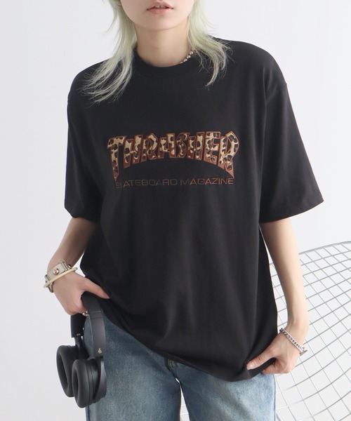 THRASHER(スラッシャー)の「【THRASHER/スラッシャー】アソート柄 アップリケ刺繍 半袖Tシャツ(Tシャツ/カットソー・メンズ・ブラック系その他/ピンク/ブラック系その他2/アッシュグレー・L/M/XL)」の5枚目の写真