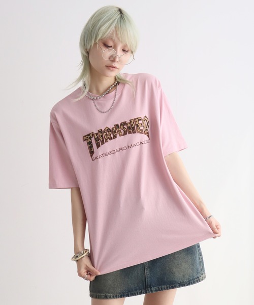 THRASHER(スラッシャー)の「【THRASHER/スラッシャー】アソート柄 アップリケ刺繍 半袖Tシャツ(Tシャツ/カットソー・メンズ・ブラック系その他/ピンク/ブラック系その他2/アッシュグレー・L/M/XL)」の8枚目の写真
