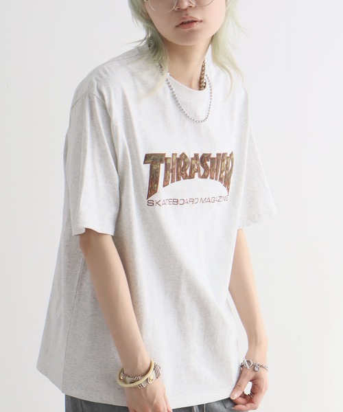 THRASHER(スラッシャー)の「【THRASHER/スラッシャー】アソート柄 アップリケ刺繍 半袖Tシャツ(Tシャツ/カットソー・メンズ・ブラック系その他/ピンク/ブラック系その他2/アッシュグレー・L/M/XL)」の12枚目の写真