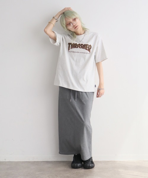 THRASHER(スラッシャー)の「【THRASHER/スラッシャー】アソート柄 アップリケ刺繍 半袖Tシャツ(Tシャツ/カットソー・メンズ・ブラック系その他/ピンク/ブラック系その他2/アッシュグレー・L/M/XL)」の13枚目の写真