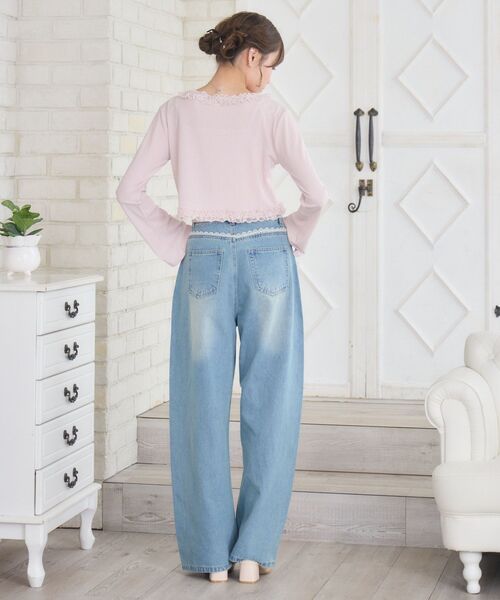 ems excite（エムズエキサイト）の「ウエストレースデニムPT（デニムパンツ・レディース・インディゴブルー/ブラック/ライトブルー・MEDIUM/SMALL）」の15枚目の写真