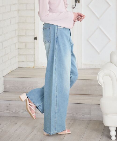 ems excite（エムズエキサイト）の「ウエストレースデニムPT（デニムパンツ・レディース・インディゴブルー/ブラック/ライトブルー・MEDIUM/SMALL）」の19枚目の写真