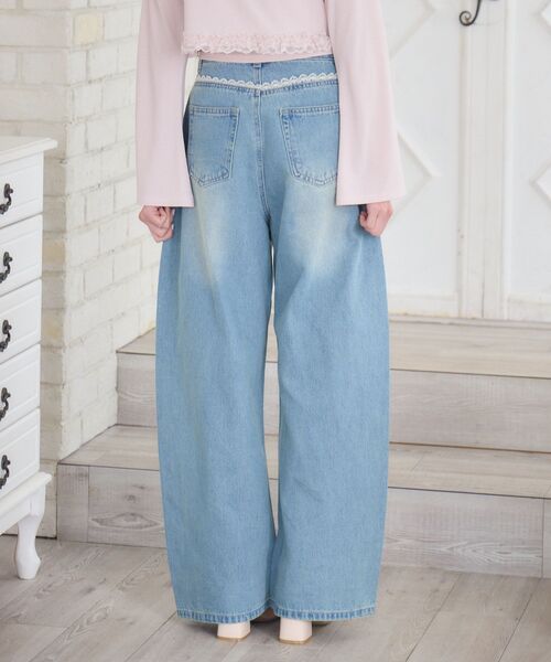 ems excite（エムズエキサイト）の「ウエストレースデニムPT（デニムパンツ・レディース・インディゴブルー/ブラック/ライトブルー・MEDIUM/SMALL）」の20枚目の写真