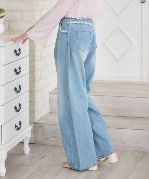 ems excite（エムズエキサイト）の「ウエストレースデニムPT（デニムパンツ・レディース・インディゴブルー/ブラック/ライトブルー・MEDIUM/SMALL）」の21枚目の写真