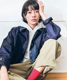 COMME CA Wardrobe | 綿ポリエステルギャバ ショートトレンチコート(ブルゾン)