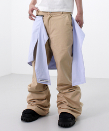 ROARINGRAD（ロアリングラド）の「シャツジッパーフレアパンツベージュ（その他パンツ）」