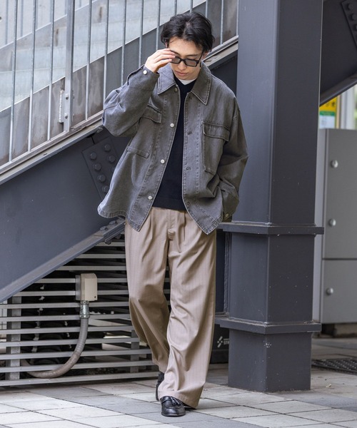 RAGEBLUE（レイジブルー）の「Over Military Fatigue Jacket/ファティーグジャケット（ミリタリージャケット・メンズ・カーキ/グレー・LARGE/MEDIUM）」の4枚目の写真