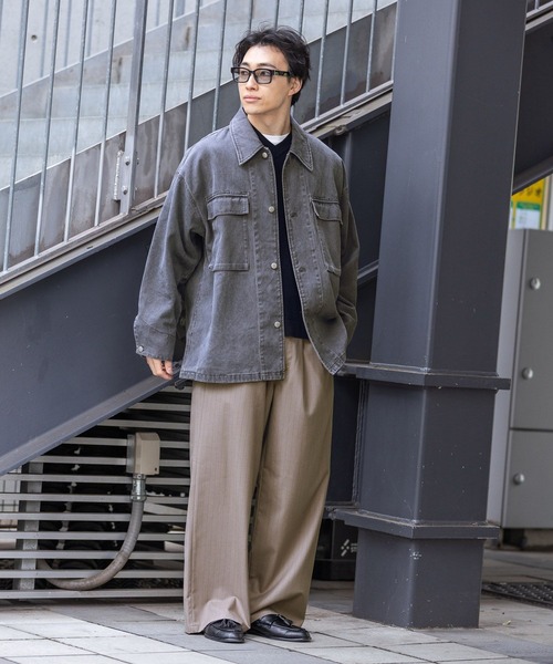 RAGEBLUE（レイジブルー）の「Over Military Fatigue Jacket/ファティーグジャケット（ミリタリージャケット・メンズ・カーキ/グレー・LARGE/MEDIUM）」の5枚目の写真