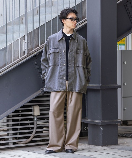 RAGEBLUE（レイジブルー）の「Over Military Fatigue Jacket/ファティーグジャケット（ミリタリージャケット・メンズ・カーキ/グレー・LARGE/MEDIUM）」の6枚目の写真