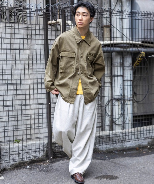 RAGEBLUE（レイジブルー）の「Over Military Fatigue Jacket/ファティーグジャケット（ミリタリージャケット・メンズ・カーキ/グレー・LARGE/MEDIUM）」の11枚目の写真