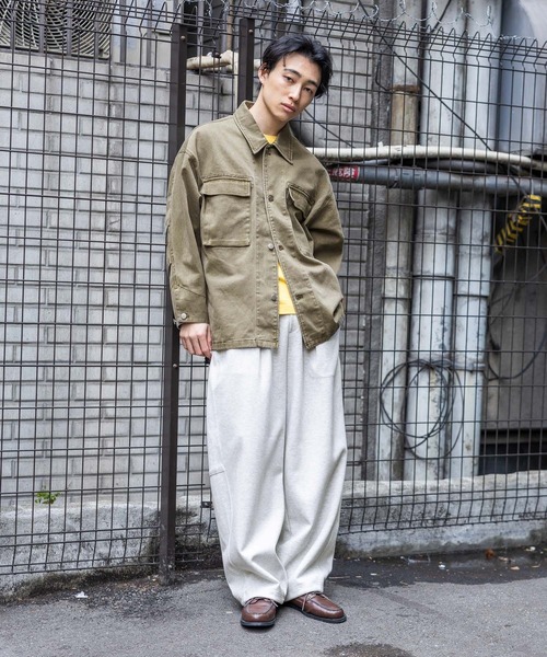 RAGEBLUE（レイジブルー）の「Over Military Fatigue Jacket/ファティーグジャケット（ミリタリージャケット・メンズ・カーキ/グレー・LARGE/MEDIUM）」の12枚目の写真