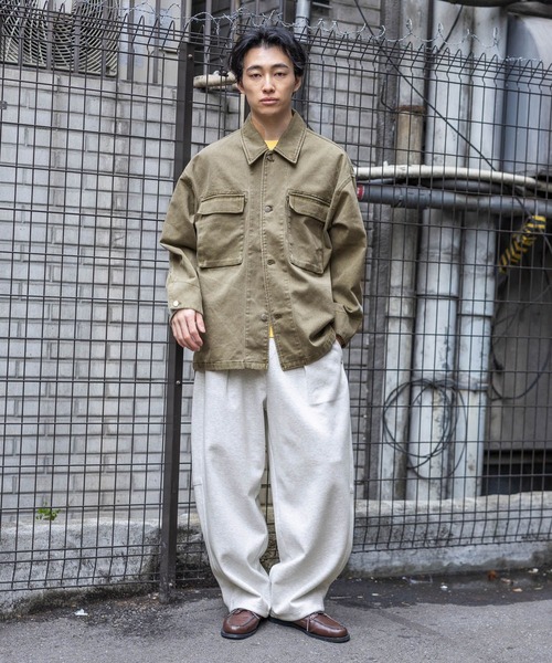 RAGEBLUE（レイジブルー）の「Over Military Fatigue Jacket/ファティーグジャケット（ミリタリージャケット・メンズ・カーキ/グレー・LARGE/MEDIUM）」の13枚目の写真