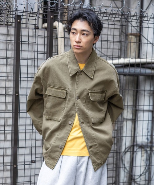 RAGEBLUE（レイジブルー）の「Over Military Fatigue Jacket/ファティーグジャケット（ミリタリージャケット・メンズ・カーキ/グレー・LARGE/MEDIUM）」の15枚目の写真