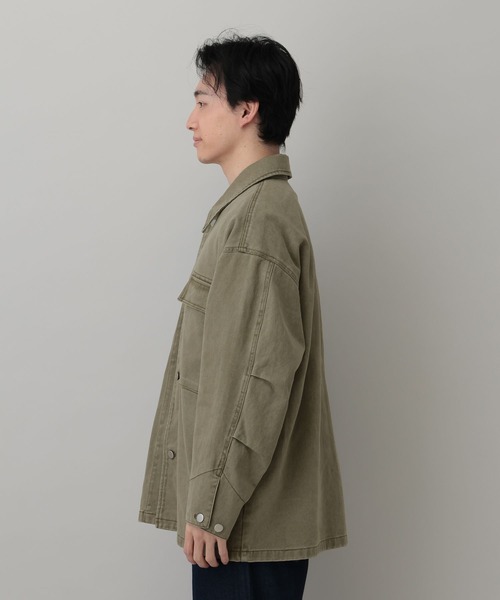 RAGEBLUE（レイジブルー）の「Over Military Fatigue Jacket/ファティーグジャケット（ミリタリージャケット・メンズ・カーキ/グレー・LARGE/MEDIUM）」の18枚目の写真