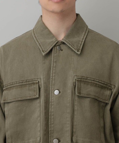 RAGEBLUE（レイジブルー）の「Over Military Fatigue Jacket/ファティーグジャケット（ミリタリージャケット・メンズ・カーキ/グレー・LARGE/MEDIUM）」の20枚目の写真