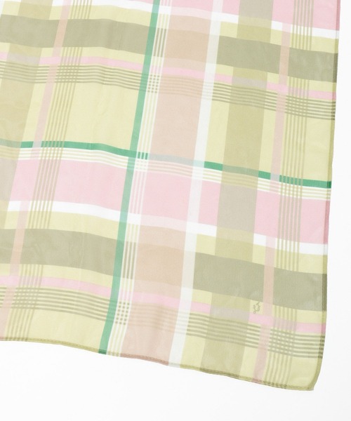 LOWRYS FARM（ローリーズファーム）の「チェックスカーフ９０＊９０　643021（バンダナ/スカーフ・レディース・ブルー系その他/ピンク系その他/ブラウン系その他・FREE）」の5枚目の写真