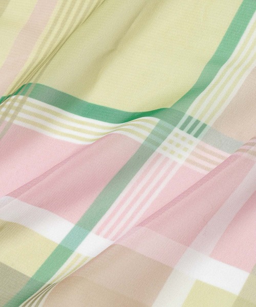 LOWRYS FARM（ローリーズファーム）の「チェックスカーフ９０＊９０　643021（バンダナ/スカーフ・レディース・ブルー系その他/ピンク系その他/ブラウン系その他・FREE）」の12枚目の写真