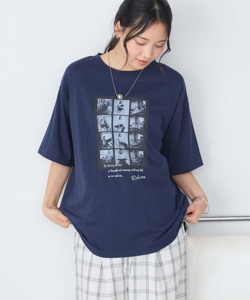forksy.】フォトグラフィック オーバーサイズ プリントTシャツ forksy