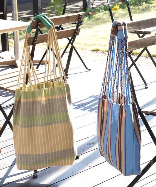 CANAL JEAN（キャナルジーン）の「DULTON　Hammock tote bag ハンモックトートバッグ/RN-1030L（トートバッグ・レディース・スカイブルー/ライム・ONE SIZE）」の13枚目の写真