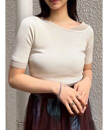 MURUA | レイヤードワンショルハーフニット(ニット/セーター)