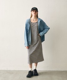 uchi.（ウチ）の「ボーダーノースリーブタンクワンピース（ワンピース）」