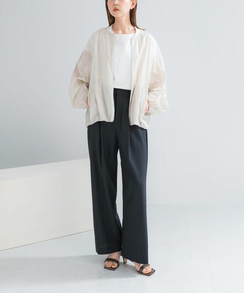 URBAN RESEARCH ROSSO WOMEN（アーバンリサーチ　ロッソ）の「CHIGNON　シアーチンツブルゾン（ブルゾン・レディース・オフホワイト・FREE）」の8枚目の写真