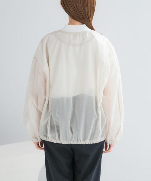 URBAN RESEARCH ROSSO WOMEN（アーバンリサーチ　ロッソ）の「CHIGNON　シアーチンツブルゾン（ブルゾン・レディース・オフホワイト・FREE）」の4枚目の写真