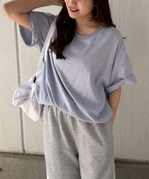 continuer de NICE CLAUP(コンティニューデナイスクラップ)の「甘さのあるプリントが主役、レースウサギBIGT(Tシャツ/カットソー・レディース・オートミール/チャコールグレー/オフホワイト/サックスブルー・FREE)」の20枚目の写真