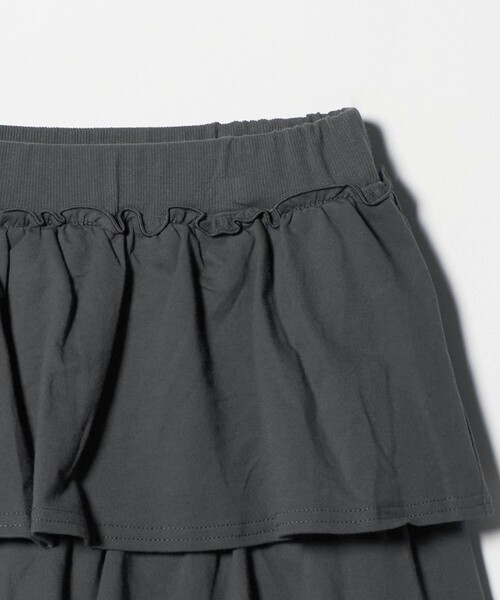 green label relaxing(グリーンレーベルリラクシング)の「ミニ裏毛 フリル キュロット(ダークグレー)140cm-160cm(スウェットパンツ・キッズ・ダークグレー・160cm/150cm/140cm)」の5枚目の写真