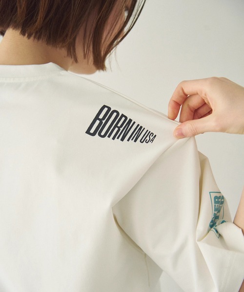 Duckster（ダックスター）の「Duckster/ダックスター　機能素材 アシメ切替 フーズフィット S/S TEE（Tシャツ/カットソー・メンズ・パープル/ホワイト・X-LARGE/LARGE/MEDIUM）」の12枚目の写真