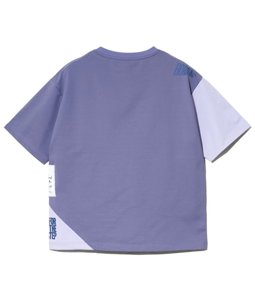 Duckster（ダックスター）の「Duckster/ダックスター　機能素材 アシメ切替 フーズフィット S/S TEE（Tシャツ/カットソー・メンズ・パープル/ホワイト・X-LARGE/LARGE/MEDIUM）」の16枚目の写真