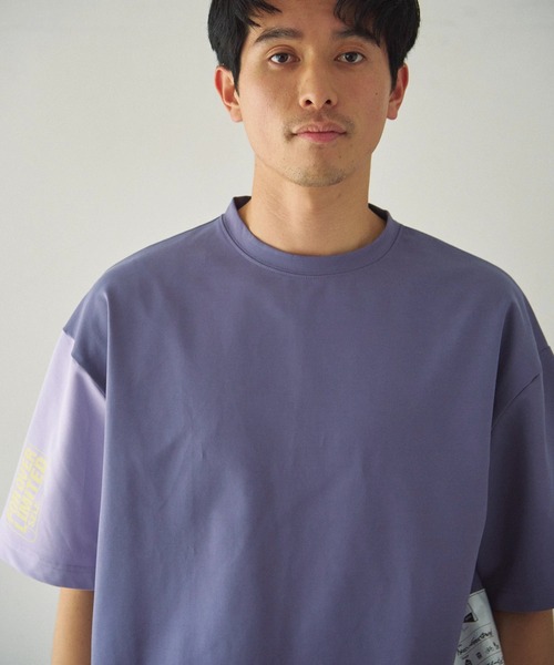 Duckster（ダックスター）の「Duckster/ダックスター　機能素材 アシメ切替 フーズフィット S/S TEE（Tシャツ/カットソー・メンズ・パープル/ホワイト・X-LARGE/LARGE/MEDIUM）」の17枚目の写真