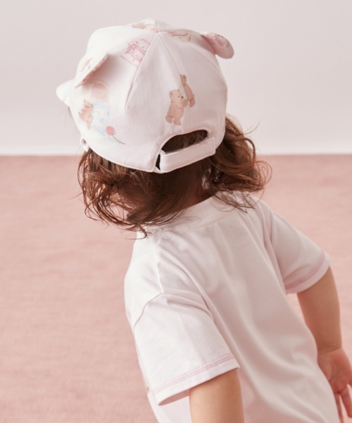 gelato pique(ジェラートピケ)の「【BABY】アイスクリームベア柄キャップ(その他ベビーウェア・キッズ・クリーム/ピンク・F)」の7枚目の写真